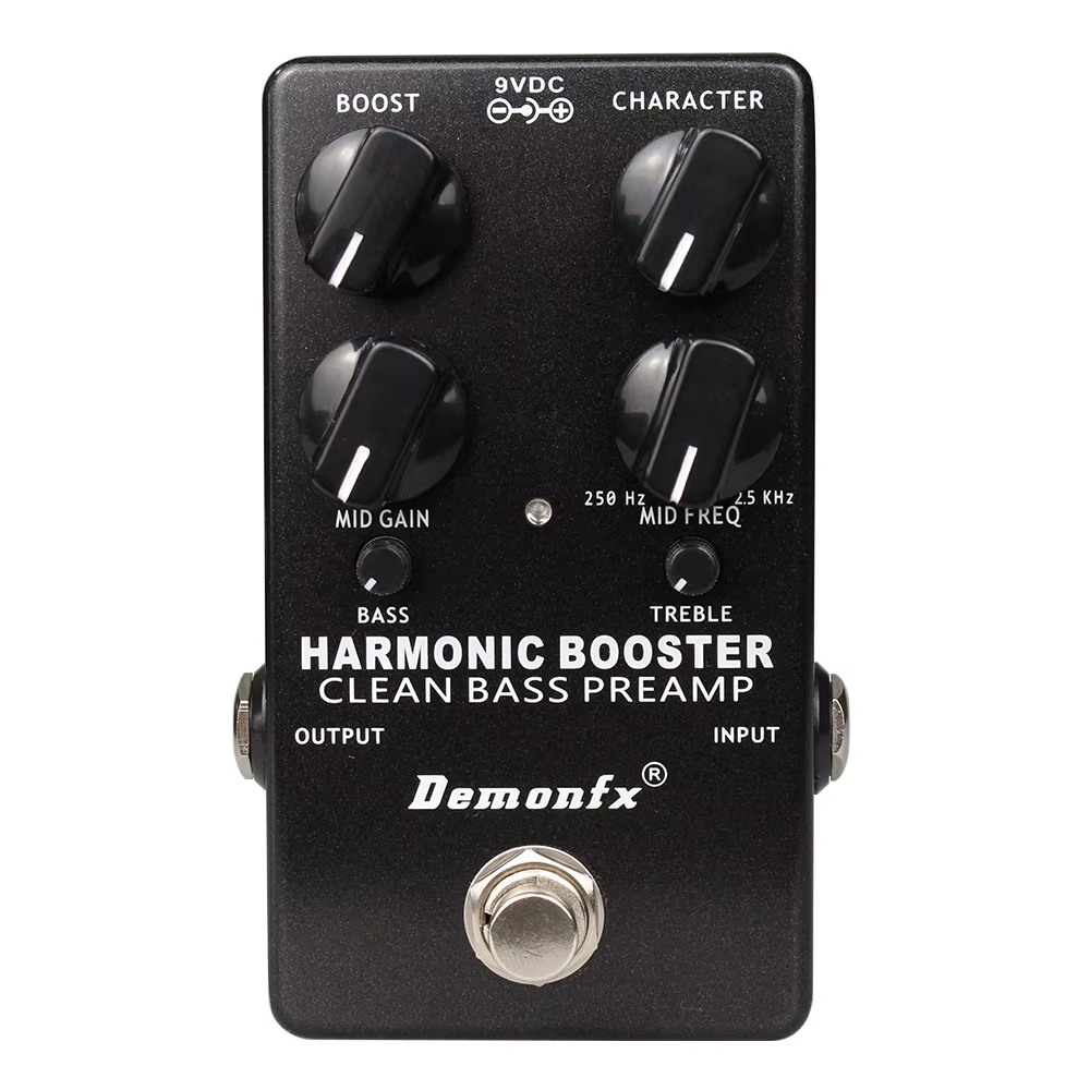 Harmonic Booster Clean Boost Preamp Bass Effect Pedal Clean Preamplifier High Quality Demonfx