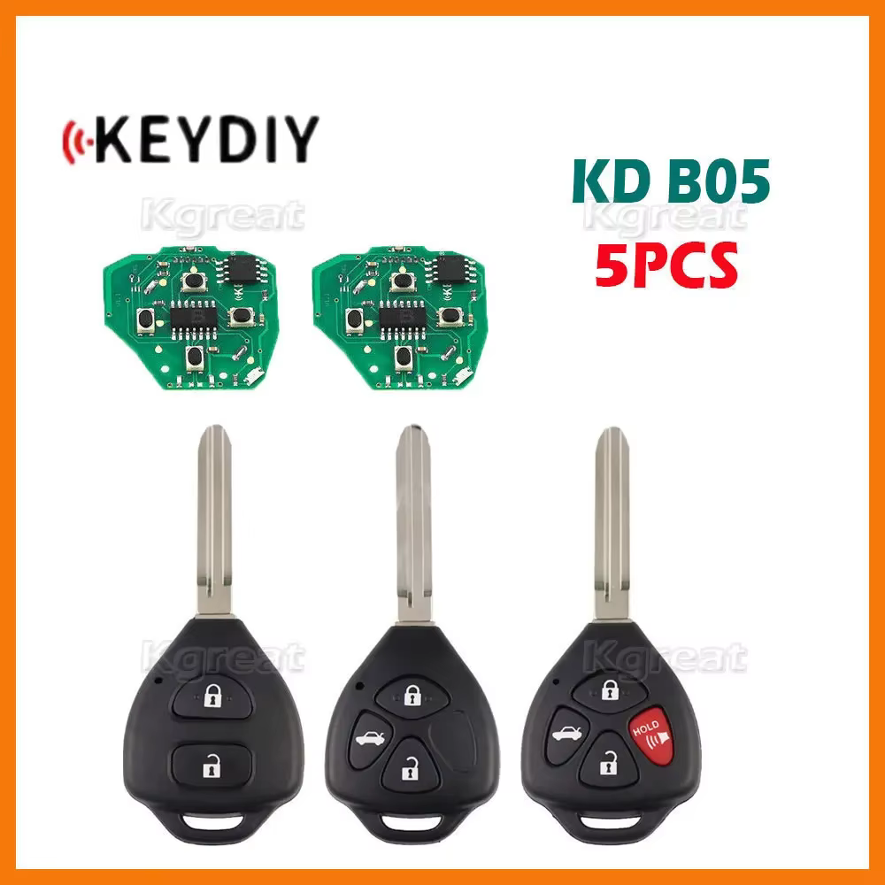 5pcs Keydiy KD B05 Universal Remote Key B05-2 B05-3 B05-4 for Toyota Style KD B Series Car Remote Key for KD900 Kd-x2 KD Mini