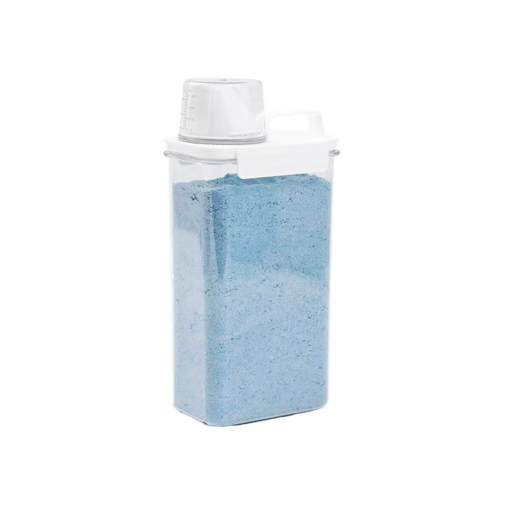 2.3L Transparent Washing Powder Holder with Posing Cup and Tie-Oikos