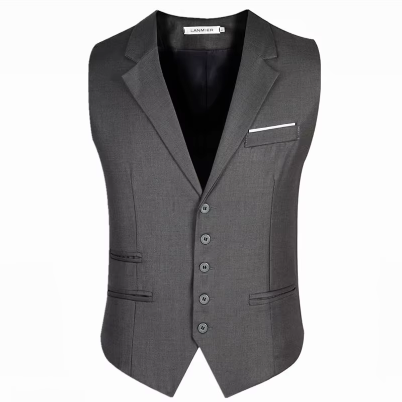 M-6XL Dress Vests For Men Slim Fit Mens Suit Vest Male Waistcoat Gilet Homme Casual Sleeveless Formal Business Jacket Plus Size