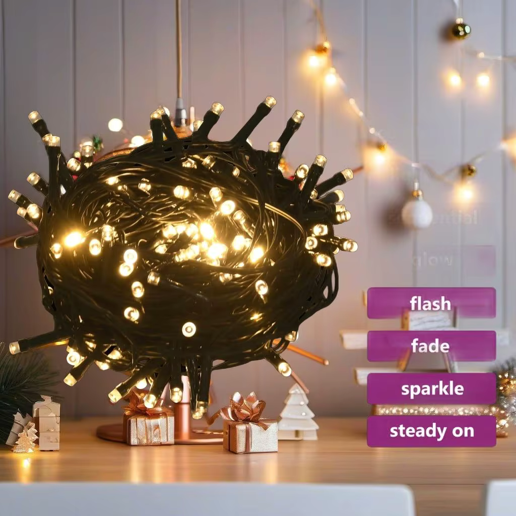 61-Piece Rose Gold Christmas Ball Set with Peak & 150 Lights - Festive Holiday Decoration