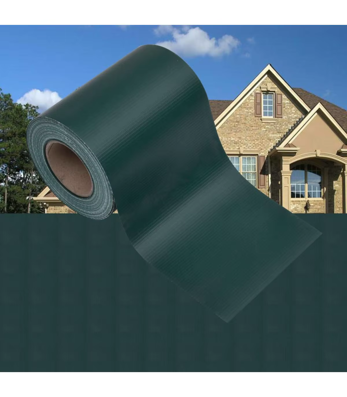 35x0,19 m matte green PVC fence Panel fence panels