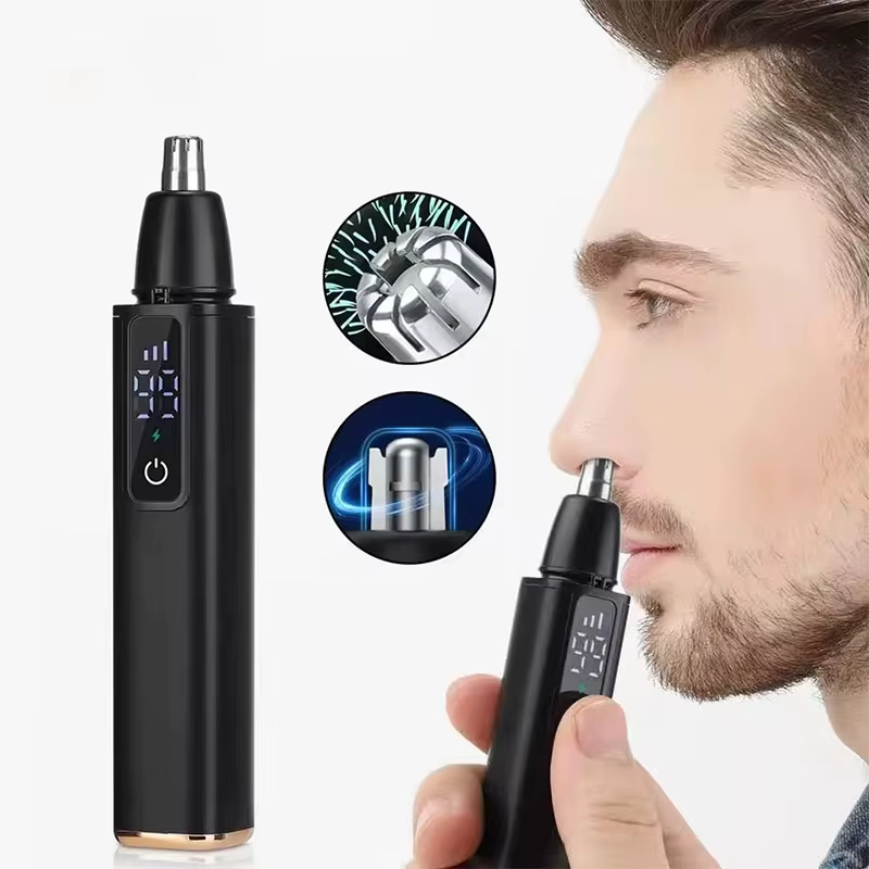 Home Nose Hair Remover Electric Nose Hair Trimmer Portable LED Display USB Charge Safety Face Hair Painless Clipper