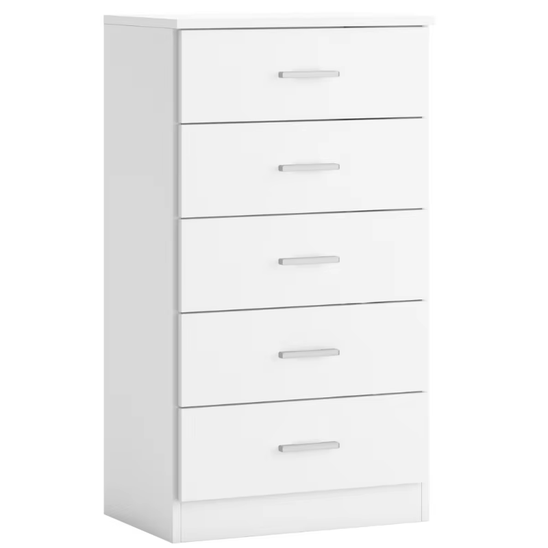 Sinfonier Couple, Comodas with drawers bedroom, drawers bedroom, Comodas with drawers, bedroom furniture, narrow drawers, Sinfonier with drawers, white drawers, furniture, matte white 50x90x33 cm