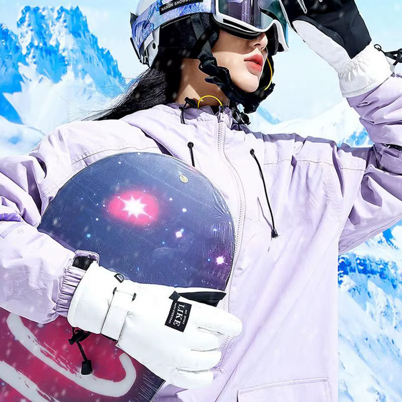 Men Women Winter Thermal Gloves Thick Warm Screen Touch Cycling Gloves Double-Sided Waterproof Ski Gloves Dropship
