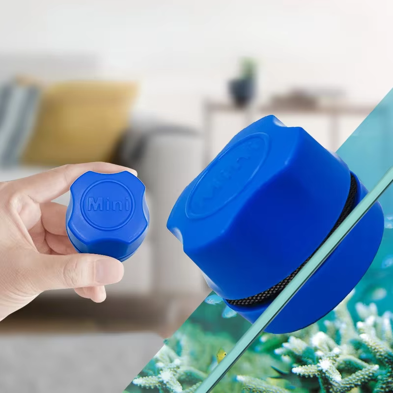 Mini Magnetic Brush Aquarium Fish Tank Brush Clean Glass Window Algae Scraper Clean Sponge Tool Trade Aquarium Cleaner