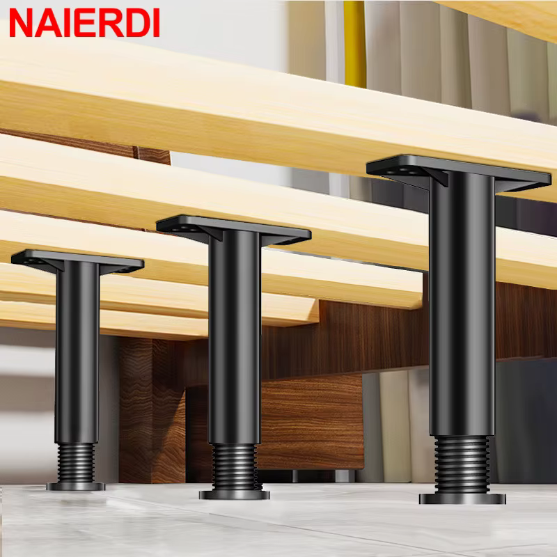 NAIERDI 1PC Adjustable Furniture Leg Steel Heavy Duty Couch Legs Cabinet Legs Replacement Support Leg for Sofa Dresser Bed Chair