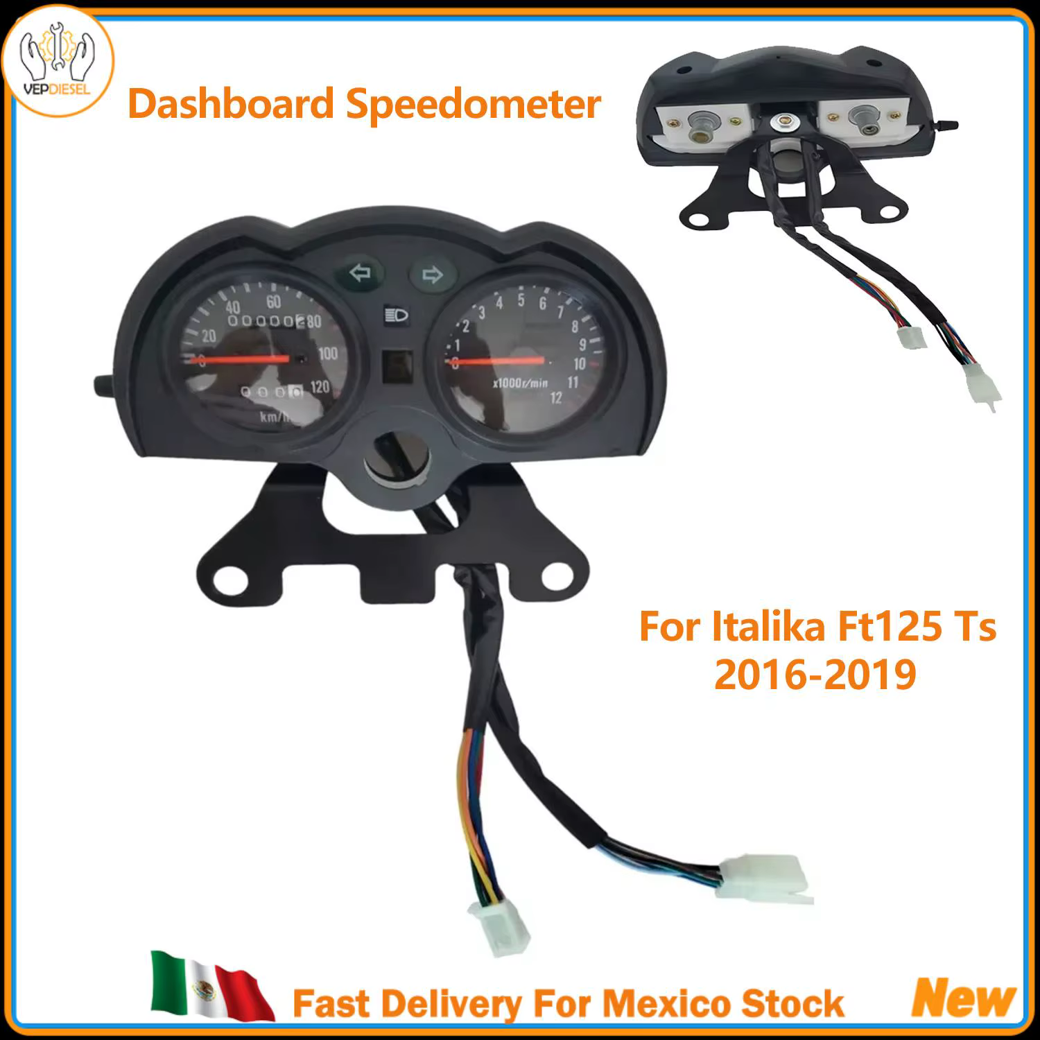 New Motorcycle Dashboard Speedometer For Italika Ft125 Ts 2016-2019 Motorcycle Accessories