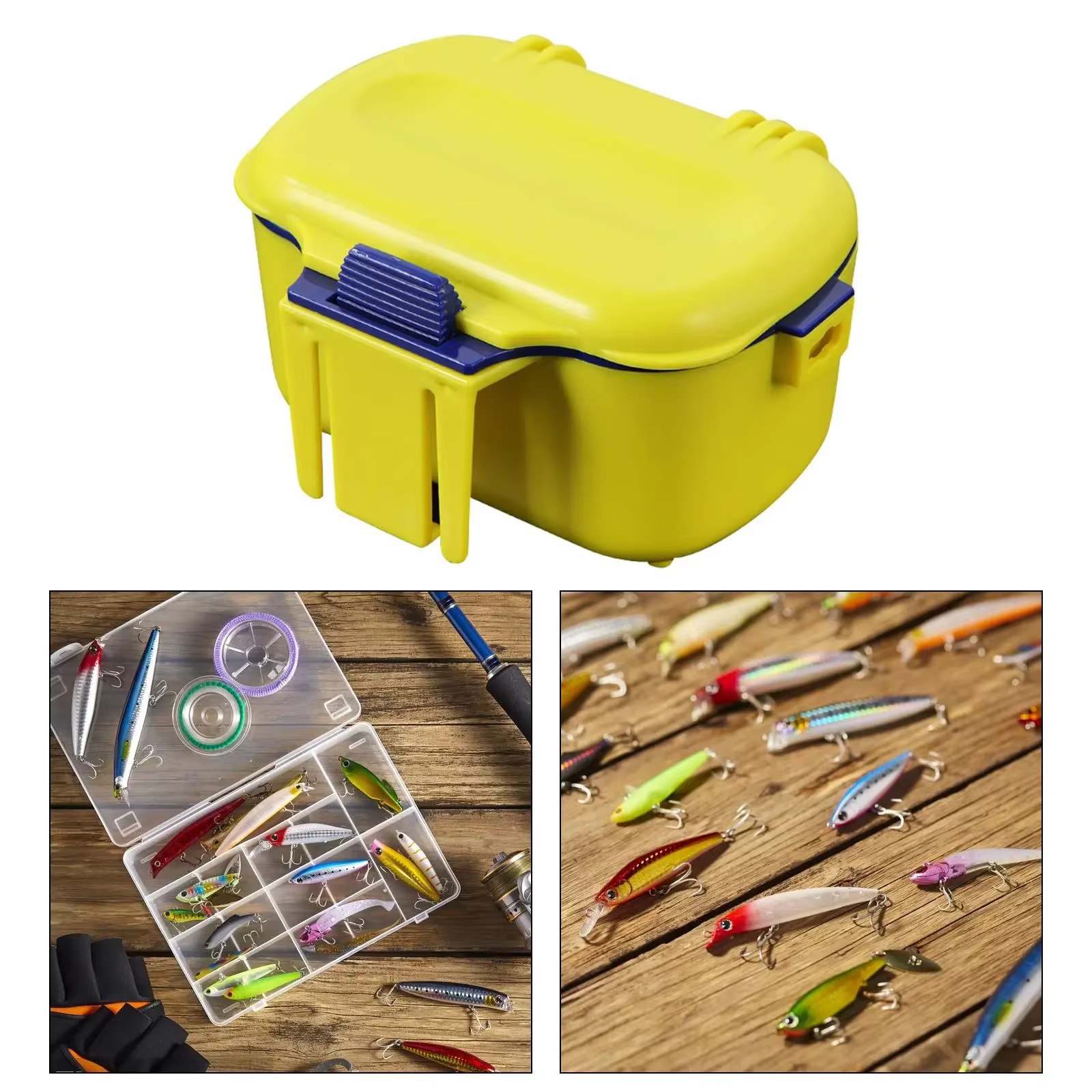 Fishing Lure Box Multipurpose Organizer Breathable Portable Fishing Worm Box