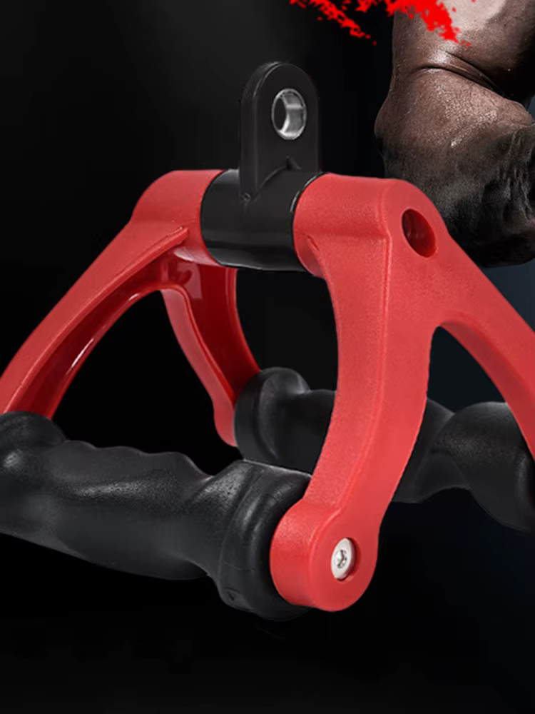 V-Shaped Parallel Handle LAT Pull Ergonomics Back Workout Bar 360°Rotating Home Gym Cable Machine Accessories