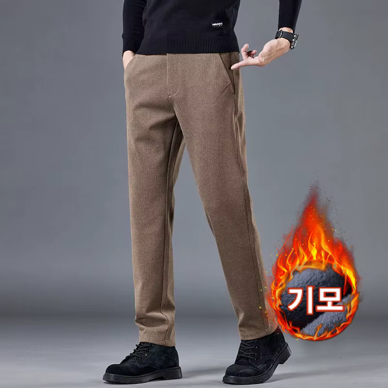 Trend In Men's Gimo Span Pants Winter Warm-fit Slack Casual Formal Look LP0948