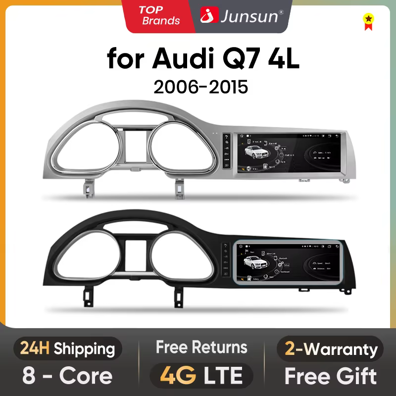 Junsun Wireless CarPlay Android Auto Car Radio For Audi Q7 4L 2006-2015 MMI 2G 3G 8 core 4G WiFi BT GPS Touch Screen Autoradio