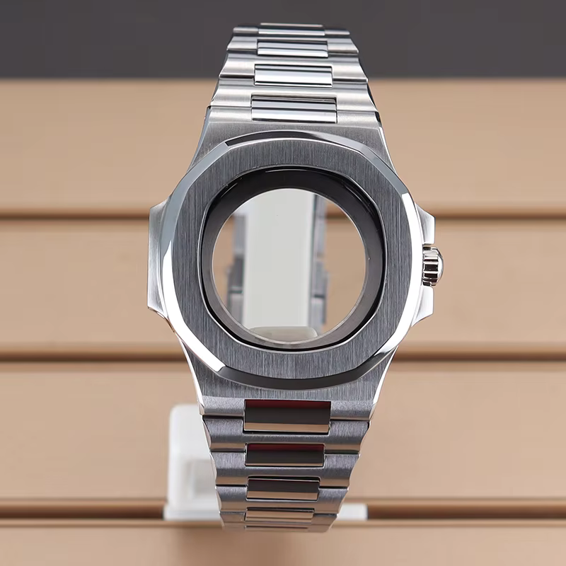 40mm Watch Cases Watchband Parts Sapphire Crystal Glass For Modified Nautilus Seiko nh34 Nh35 Nh36 Movement Waterproof 316 Steel