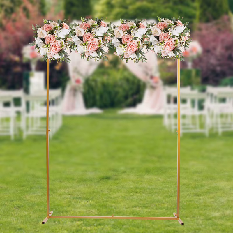 Square Balloon Stand Gold Party Decoration Metal Bracket Flower Wedding Arch Backdrop Party Supplies