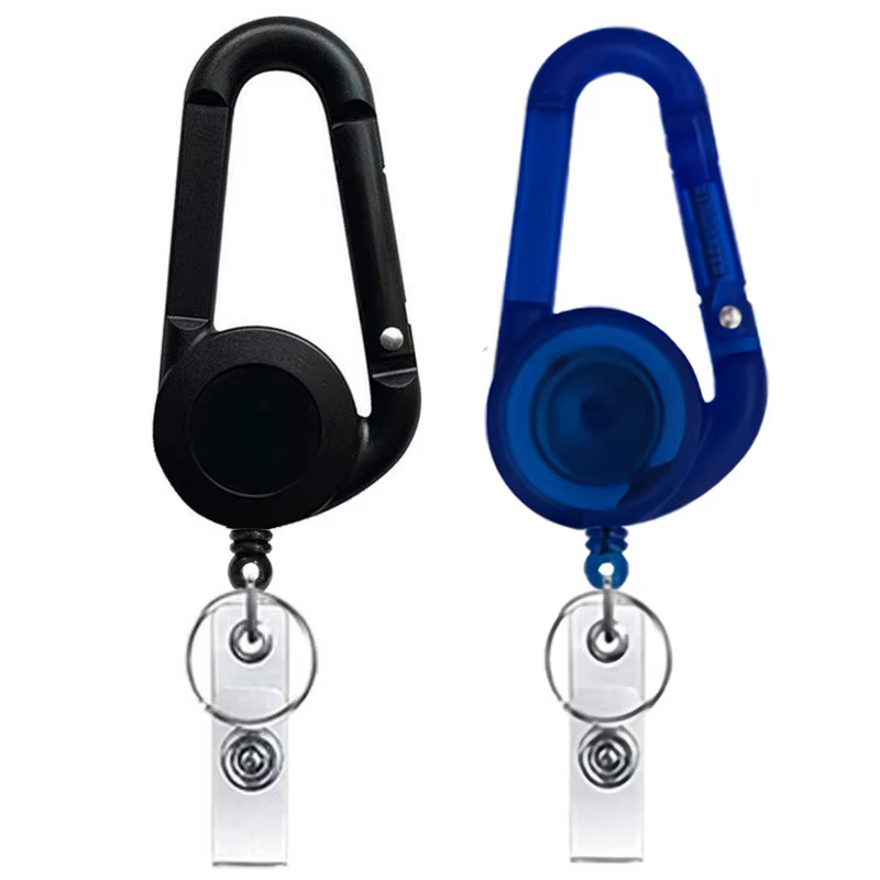 2023 New Style Retractable Nurse Badge Reel Card Clip Badge Holder Students Doctor ID Card Holder Keychain Easy pull carabiner