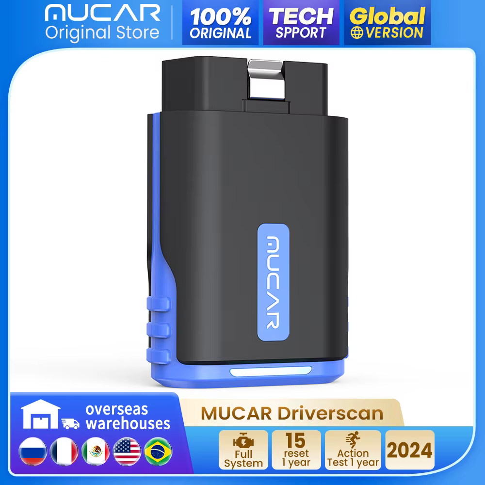 MUCAR Driverscan OBD2 Full system scanner diagnostic tool code reader 15 reset DPF Oil IMMO Bi-directional Action test 1 Year