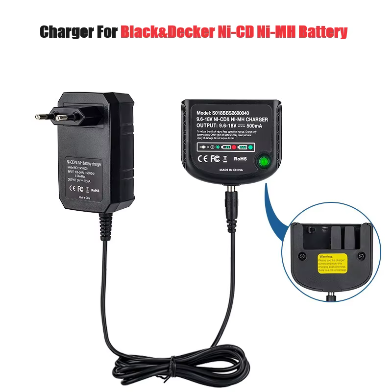 9.6V-18V Battery Charger For Black&Decker Ni-CD Ni-MH Electric Tools Replace For A12 A12-X HPB18 HPB14 HPB12 HPB96 HPB18-OPE