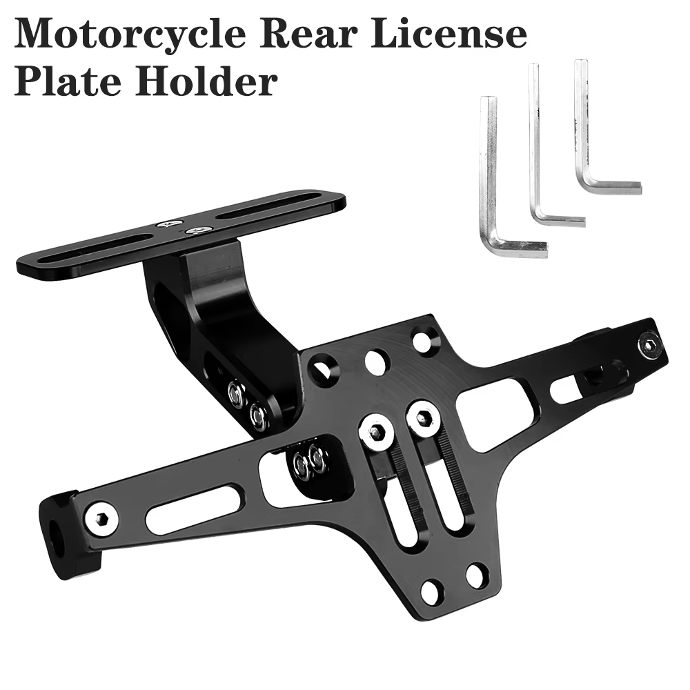 Adjustable Fender Eliminator Kit Aluminium Alloy Motorcycle Rear License Plate Holder Tail Mount Holder Frame Moto Accessories