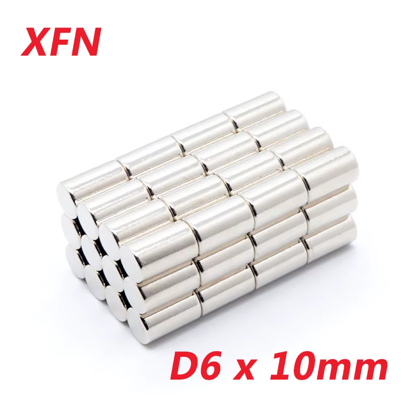 10/20/50/100 PCS Hot Sale Neodymium Round Magnet N52 Standard 6x10mm Super Strong 6x10 Magnetic 6*10 Small Refrigerator Magnets