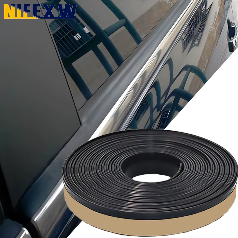 Car Outer Window Seal Strip Waterproof Rubber Weather Edge for Front Rear Noise Insulation Anti-Dust Auto Interior Accessories