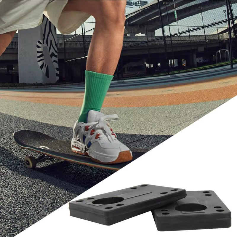 Longboard Shock Pads 2X Angled Wedge Pads Rubber Pad For Preventing Wheelbite And Absorbing Impact Shock Skateboard Accessories