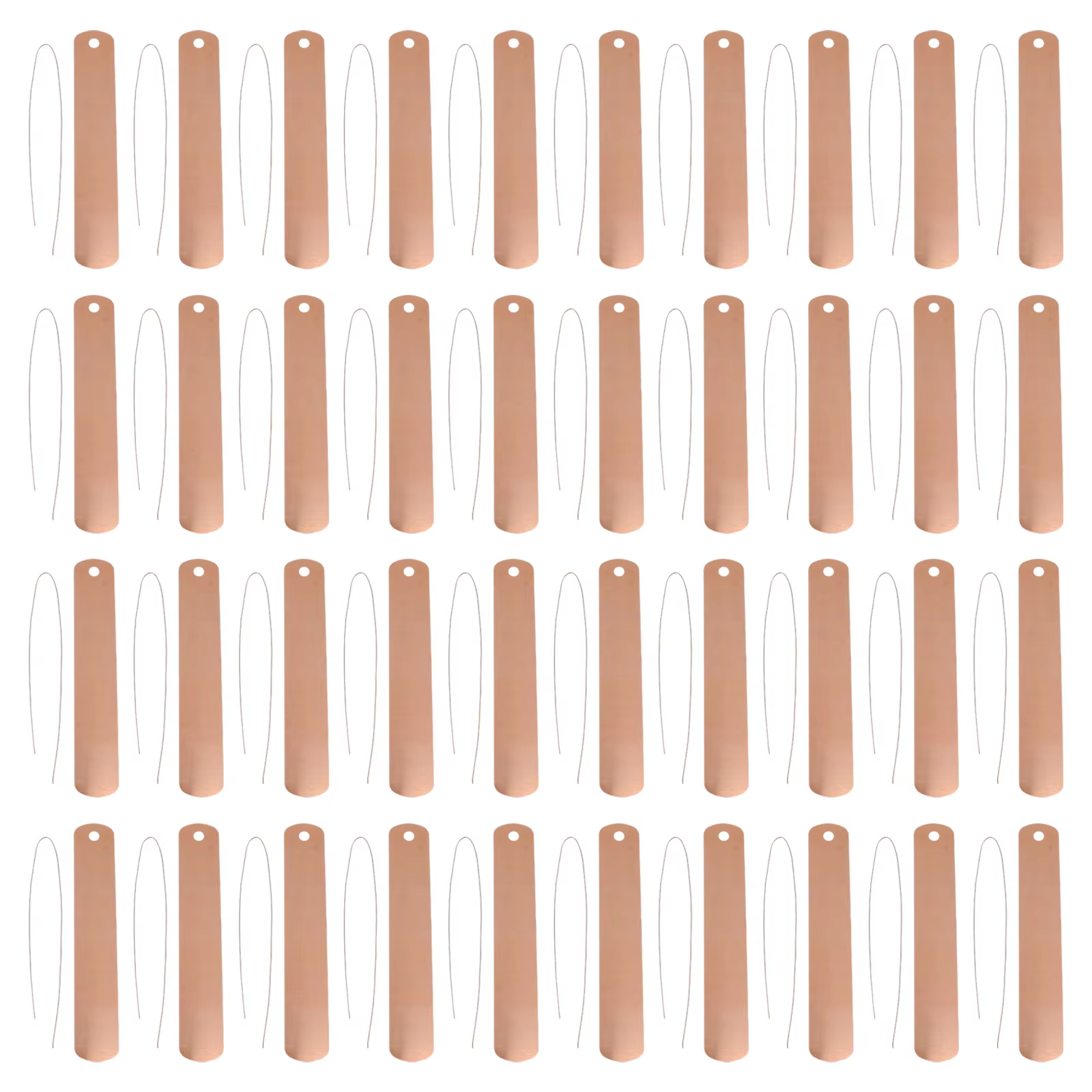 60pcs Copper Tags Labels Reusable Tree Labels for Gardening Plants ( Rose )