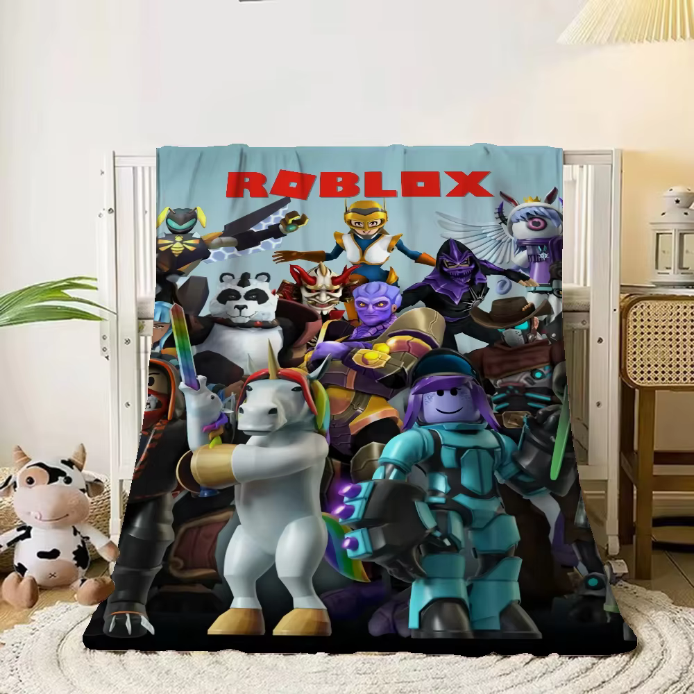 Robloxes Microfiber Blanket for Sofa Decoration Bed Blankets and Throws Fluffy Soft Blankets & Throw Thin Wadding Blanket Knee &