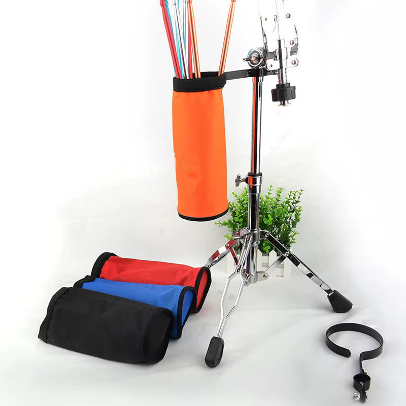 Drumstick Bag Drum Stick Bag Case Black Cylindrical Drumsticks Holder 600D Oxford Fabric Percussion Drum Instrument Accessories