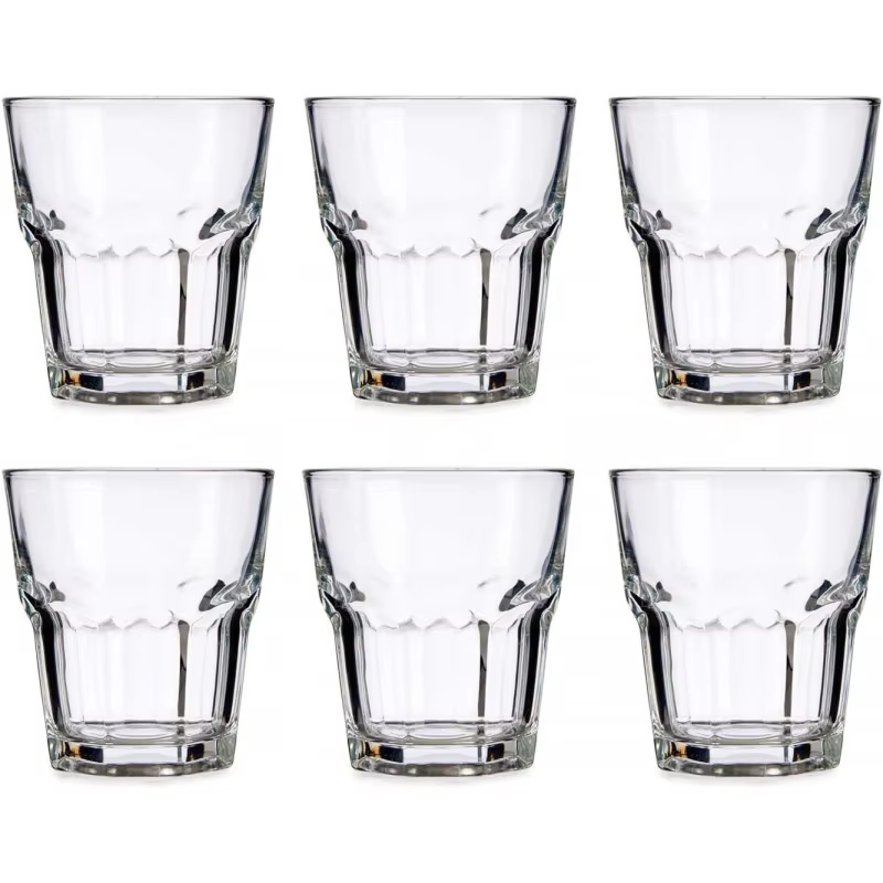 EURASIA shop-6 Pack glass cups, 290 ml, stackable cups