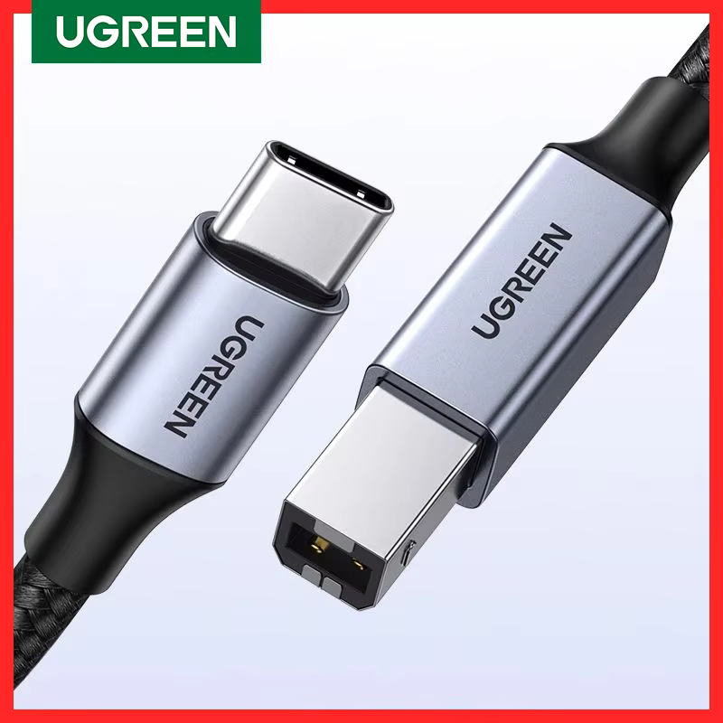 UGREEN USB C to USB B 2.0 Printer Cable Braided Printer Scanner Cord for Epson, MacBook Pro, HP, Canon, Brother, Samsung Printer
