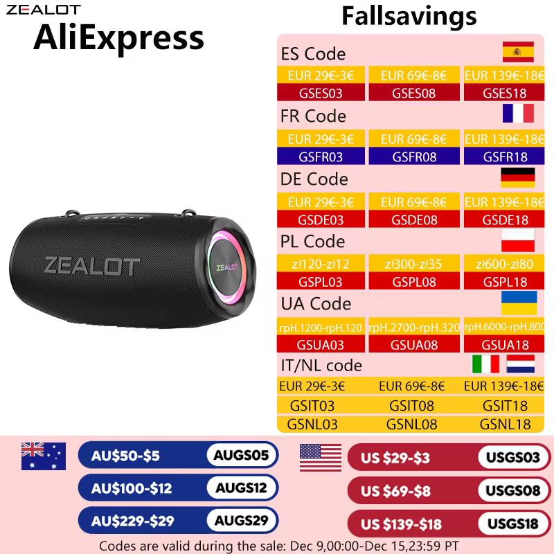 ZEALOT S87 Outdoor Portable Wireless Bluetooth Speaker 80W High Volume Subwoofer Sound Performace IPX6 Waterproof camping.