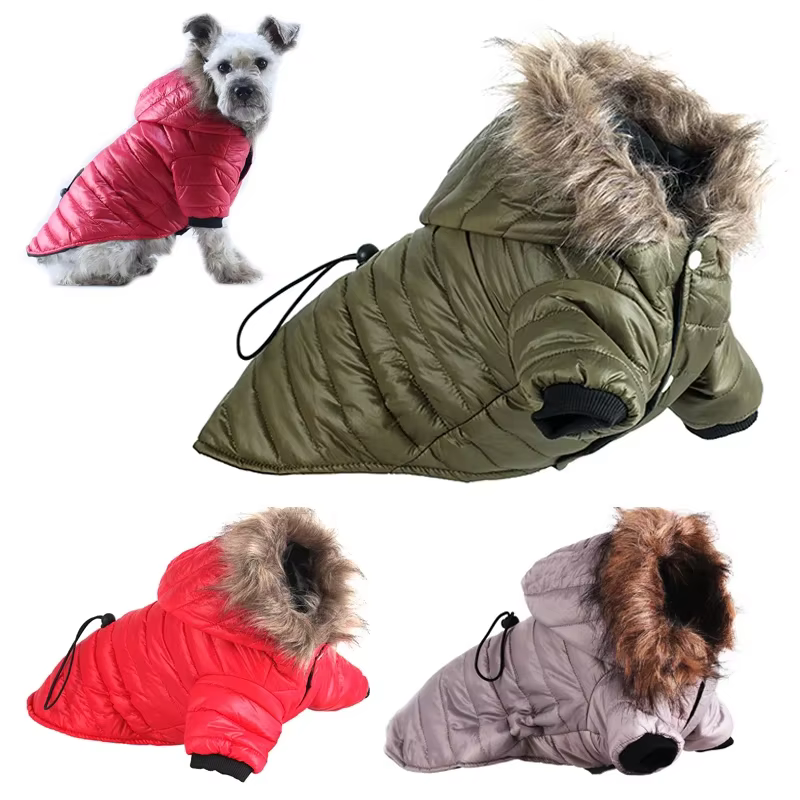 Soft Furry Hoodie Warm Dog Clothes For Small Dogs Windproof Pet Jacket Puppy Coat Winter Clothing For Yorkies Chihuahua