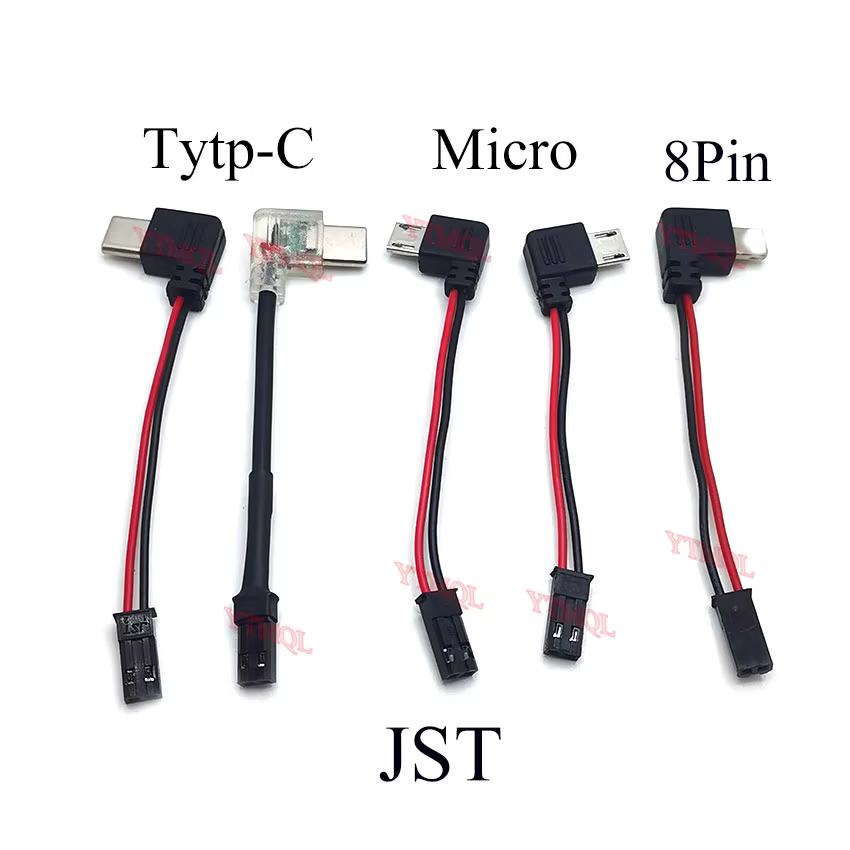 1PCS Motorcycle Interface USB-Micro 8pin 90 Degree Male+JST Plug USB To JST/SYP Terminal Interface Cable Connector