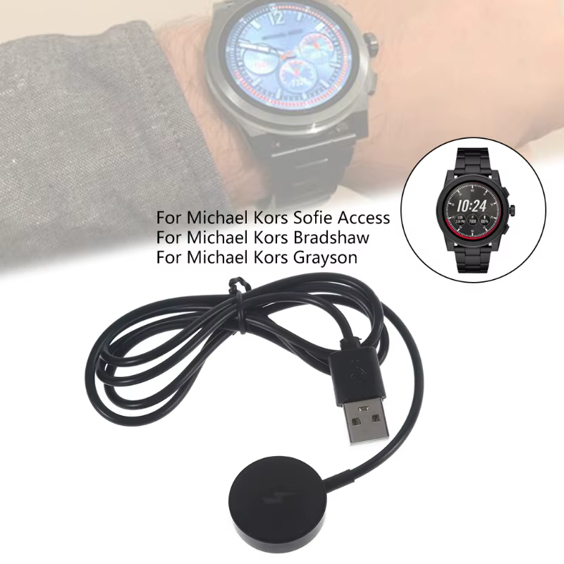  Stable Watch Charging Cable Suitable for Michael-Kors Access Power Adapter Black