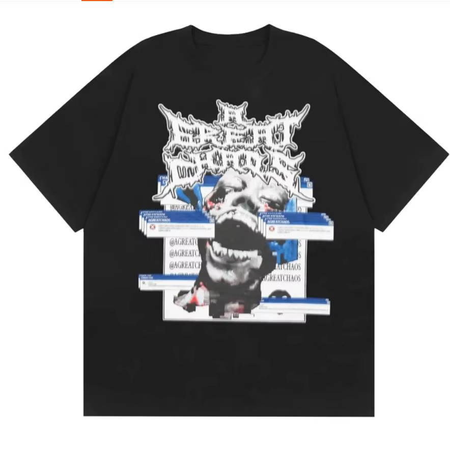 New Men KEN CARSON A GREAT CHAOS MERCH Tour T Shirts T-Shirt Hip Hop Skateboard Street Cotton T-Shirts Tee Top US size N185