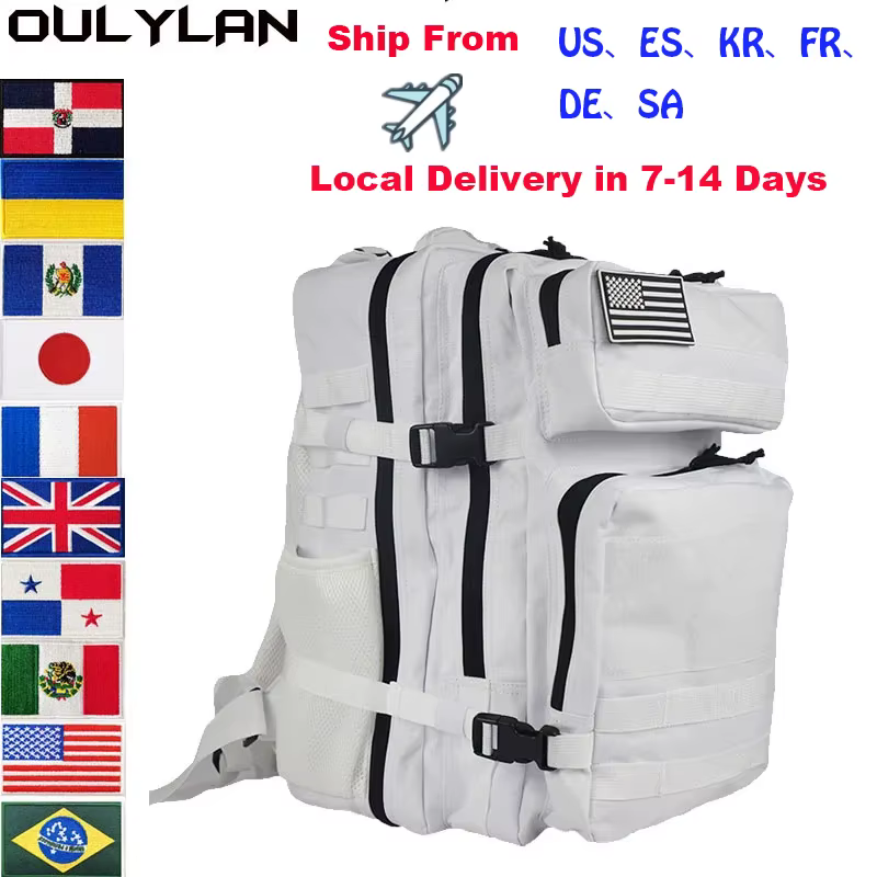 Oulylan Tactical Backpack Outdoor Training Bag Hiking Camping Travel Rucksack Army 3D 25L 45L Military  Trekking Molle Knapsack