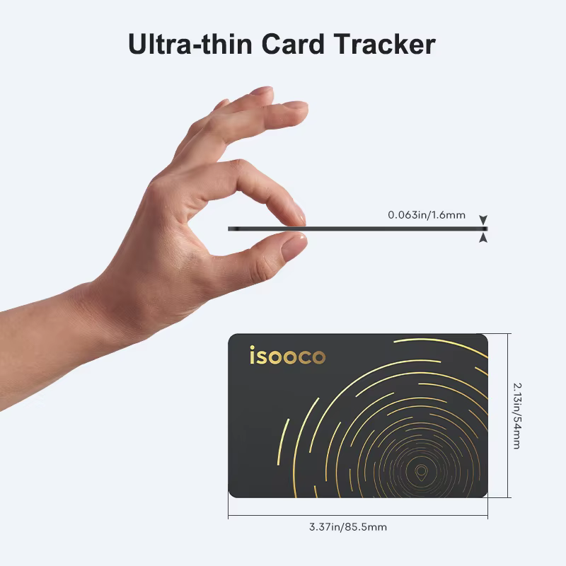 1/2Pcs isooco 3-year Battery Life Wallet Tracker Card GPS Locator Bluetooth Pairing Find My Thin Smart Tag Car Finder IP67