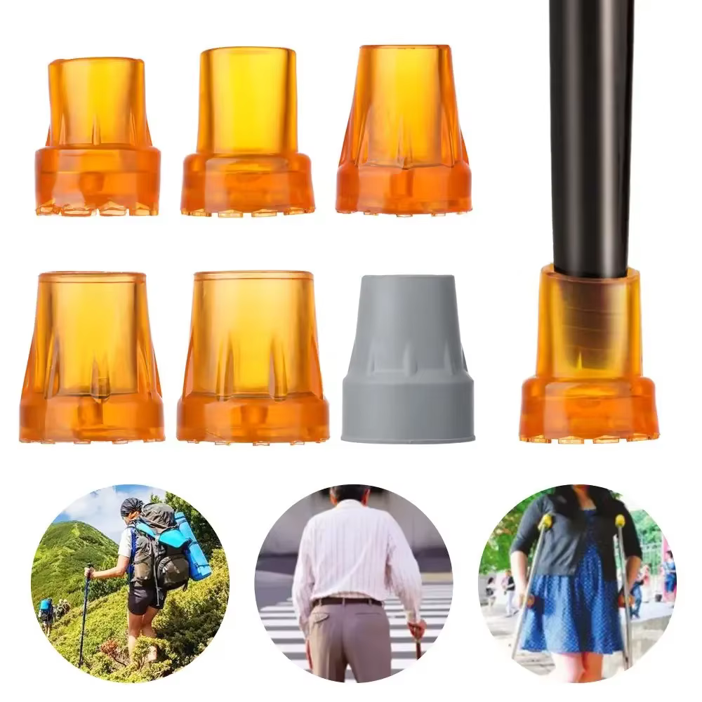 Rubber Trekking Pole Alpenstock Walking Stick Cane Climb Replacement Protector  Tip Outdoor Tool