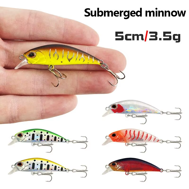 Luya Hard Bait Submerged Mino Multi-Color ABS Bionic Hard Bait To Enhance Three Book Hook Boat Fishing Fresh Water Fishing