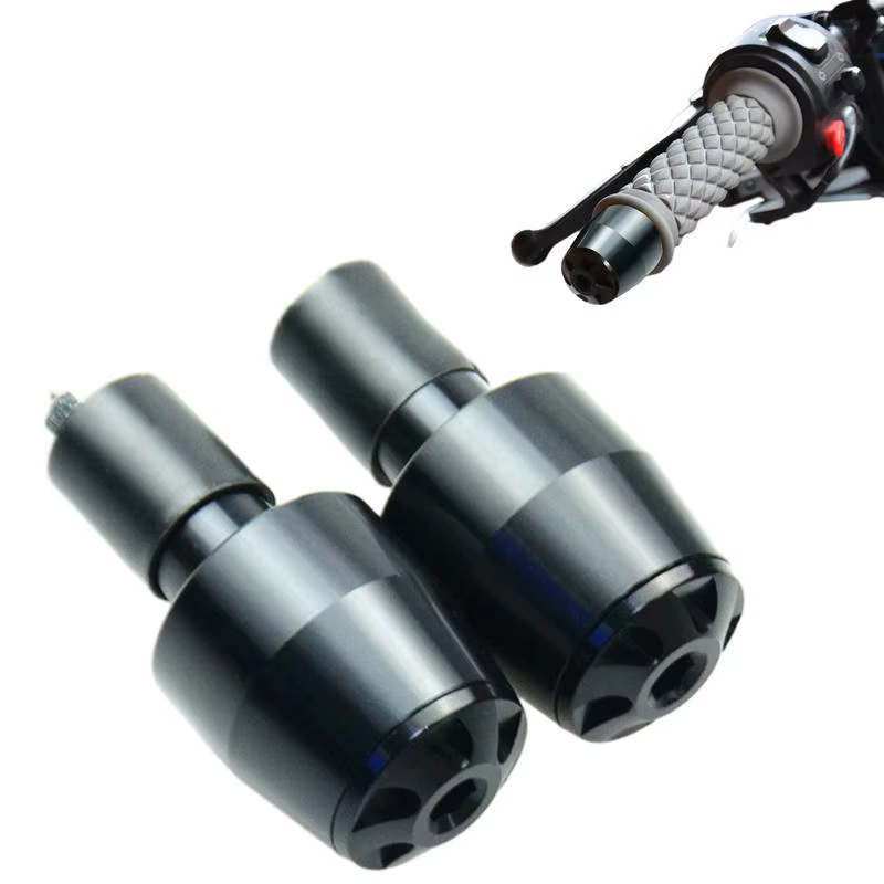 Handlebar End Grips 2pcs Aluminum Alloy Handlebar Ends Slider Caps Heavy Duty Street Bike Bar End Grips Handlebar Grips Bar End