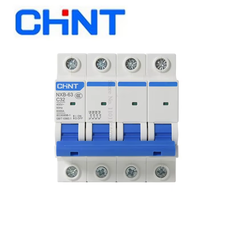 CHINT NXB-63 4P C 1A 2A 3A 6A 10A 16A 20A 25A 32A 40A 63A Miniature Circuit Breaker MCB DZ47 Household Safety Switch