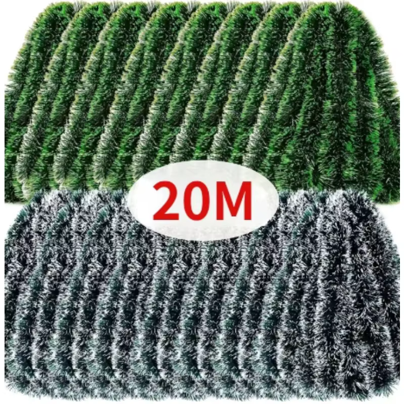 Christmas Tinsel Ribbons Garland Green Cane Wreath Xmas Tree Hanging Pendent Ornaments Wedding Party Supplies Home Decor