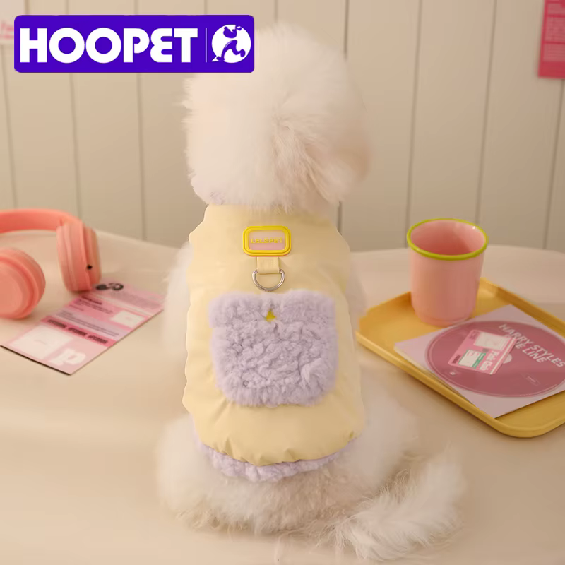 HOOPET Dog Clothes Winter Teddy Fall and Winter Pomeranian Cute Warm Cotton Comfort Clothes Pet Clothes Fall Bichon Puppy Winter
