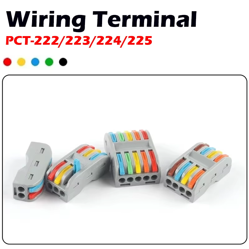 Quick Compact Wire Connector 2/3/4/5Pin 2 Butt Type Wire Connectors Push-In Conductor Terminal Block Led Light Connector