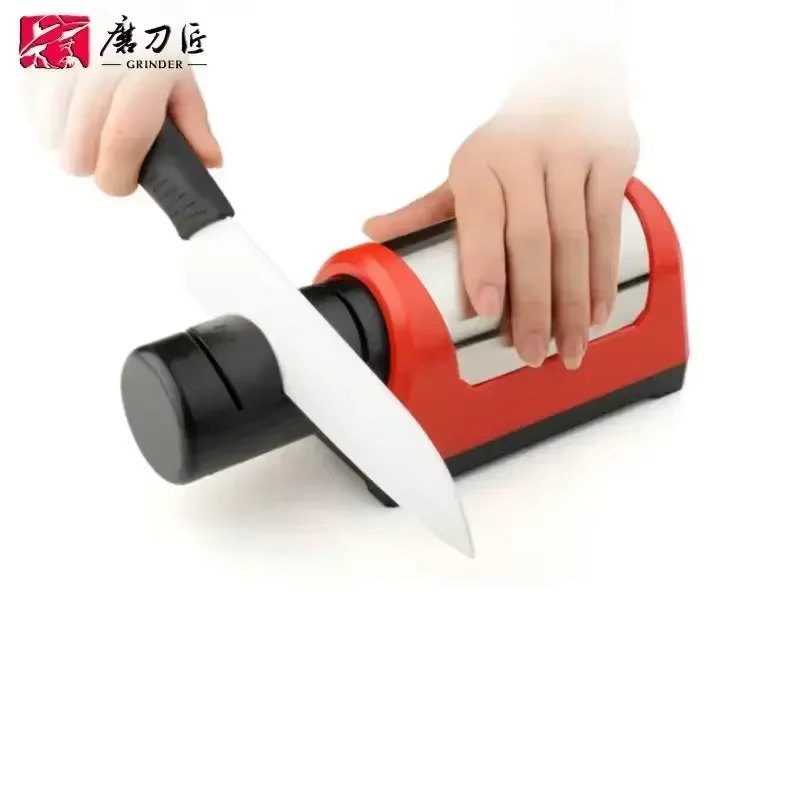 TAIDEA Sharpening Stone  Two Stages Diamond Kitchen Knife 2 Slot Electric Diamond Steel Ceramic Home Knife Sharpener TG1031