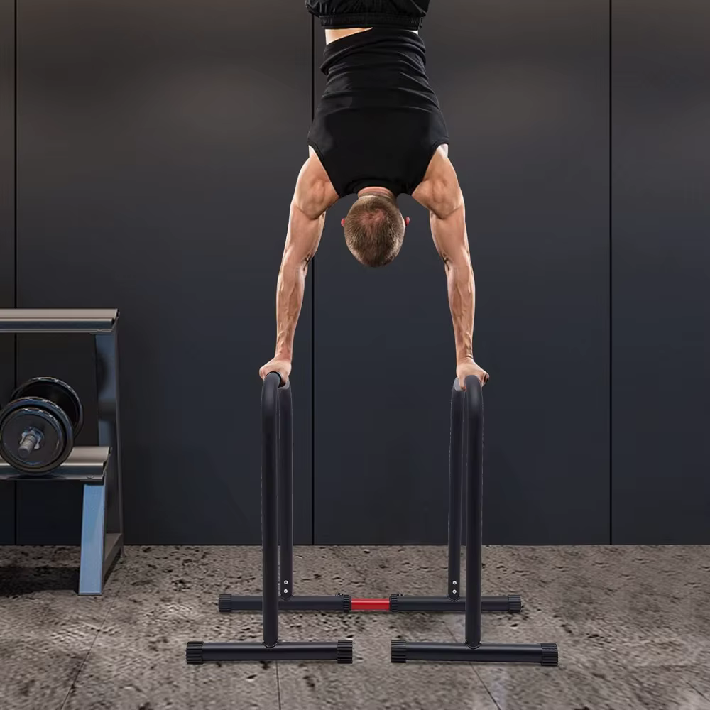 Portable Adjustable Dip Bar Station Home Gym Dip Stand Parallel Bars Workout Exercise Equalizer Bars Fitness