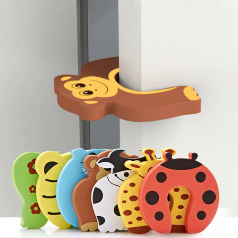 Child Safety Animal Door Stop Collision Prevention Anti pinch Doorr Seam Protector Doors Card Baby Anti pinch Hand Door Card EVA