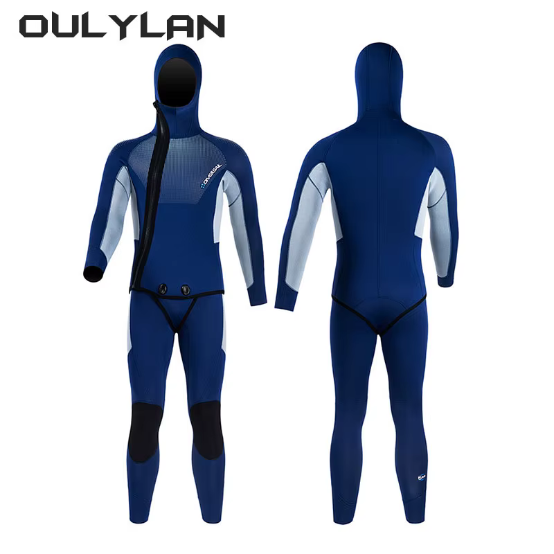 NEW 5mm Scuba Diving Suit Men Women Neoprene Underwater Hunting Surfing Front Zipper Spearfishing 2pieces Keep Warm Wetsuit