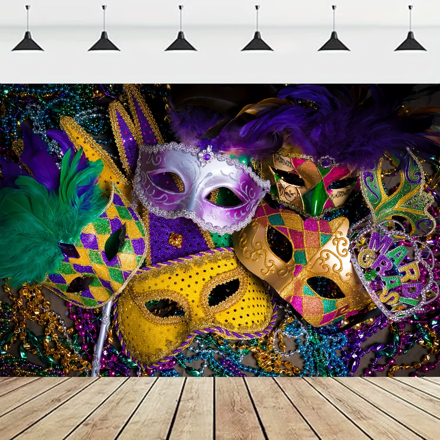 1.5 * 1M Carnival Theme Photography Makeup Ball Background Birthday Dance Party Photo Booth Wedding  Party Decoration Banner