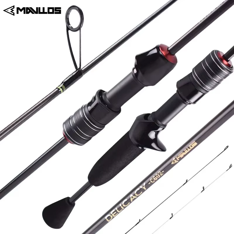 Mavllos Delicacy Light Carbon Bass Spinning Rod Lure 0.6-8g Line 2-6lb Solid UL Tips+L BFS Casting Fishing Rod